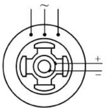 Схема структуры ротора синхронной машины